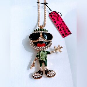 Betsey Johnson Frog Prince Pendant Necklace